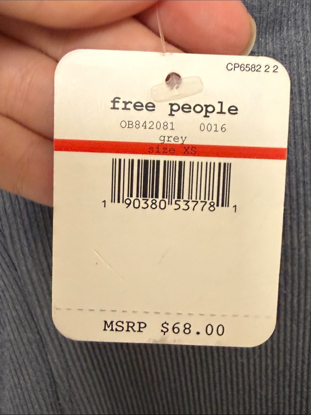 Free People Intimately Gray Something About You Mini Bodycon Tie Strap Dress - Picture 8 of 9